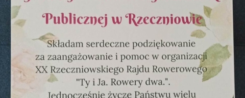 XX edycja Rzeczniowskiego Rajdu Rowerowego „Ty i Ja. Rowery dwa.” - podsumowanie